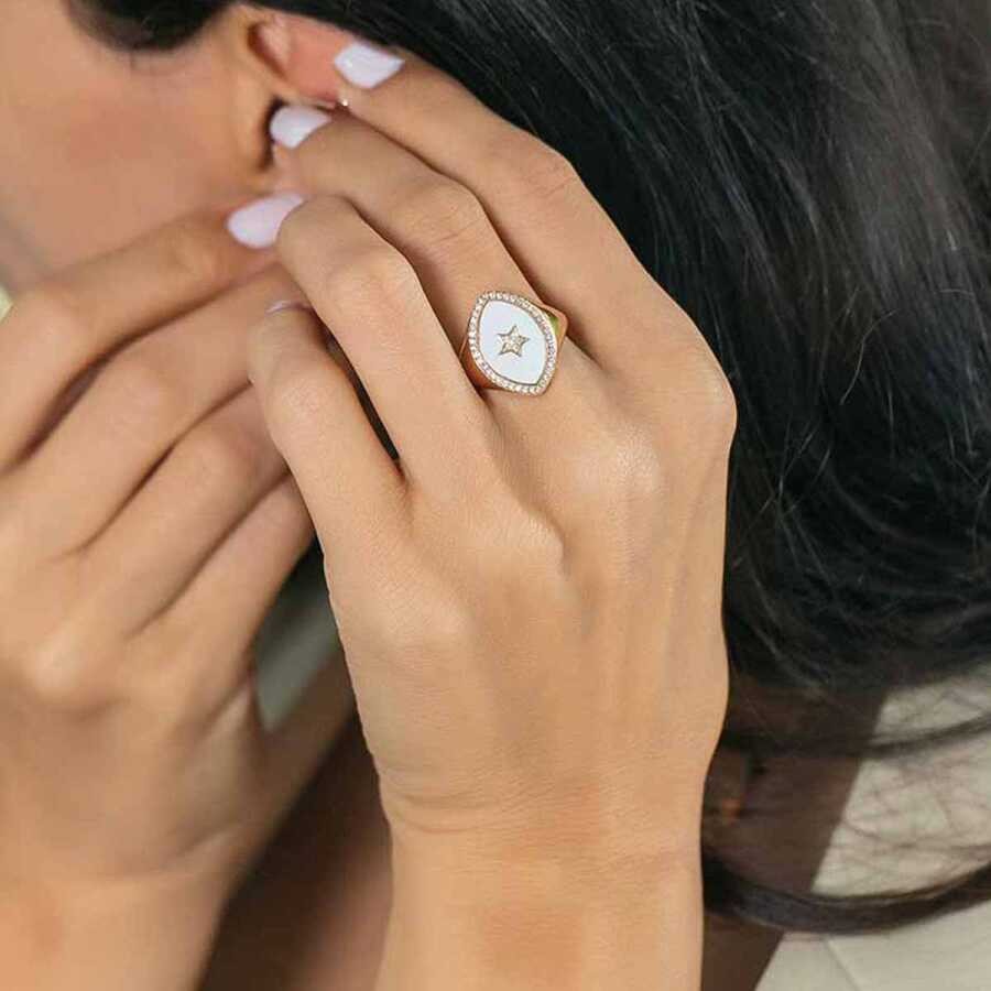 0,19 Karat Diamant Stern Ring