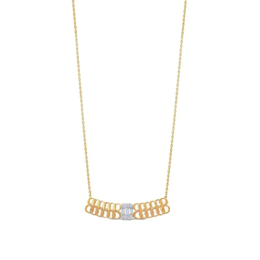 0.31 Carat Diamond Baguette Necklace