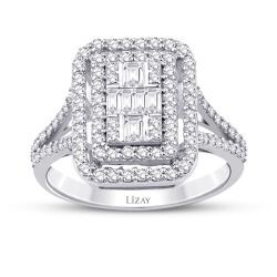 0,68 Karat Diamant Baguette Ring