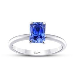 2.12 Carat Diamond Sapphire Ring