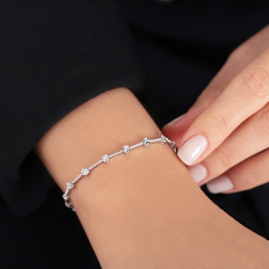 0.10 Carat Diamond-Effect Tennis Bracelet