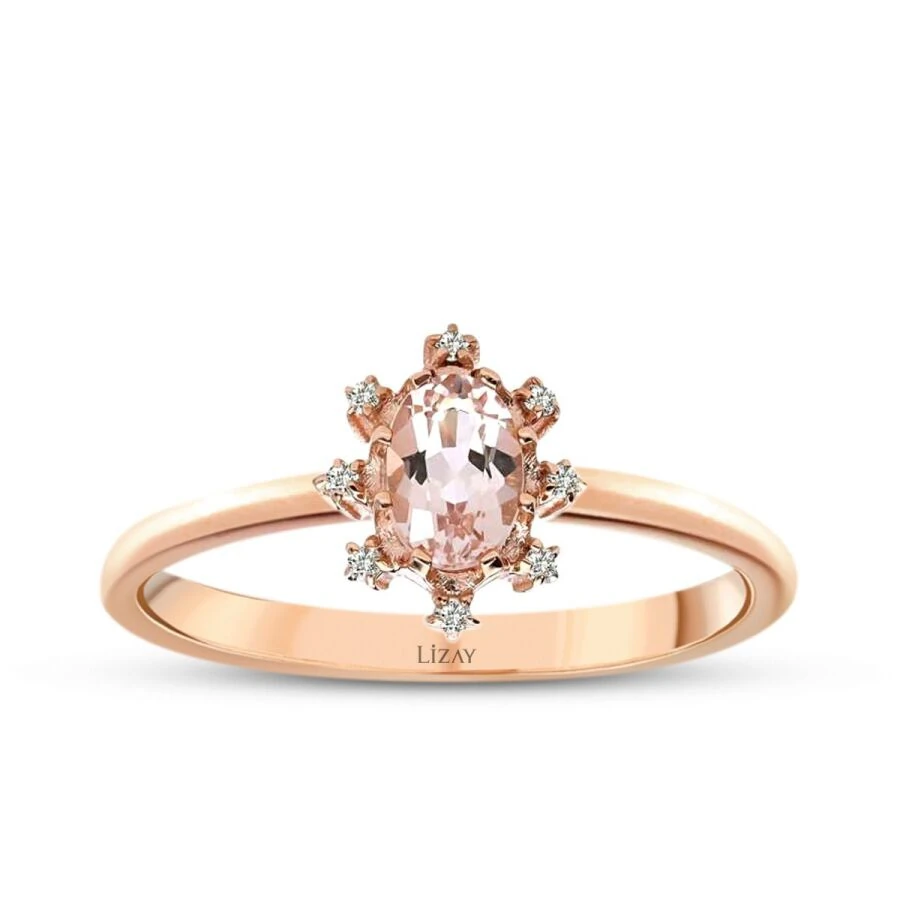 0.44 Carat Diamond Colored Stone Ring