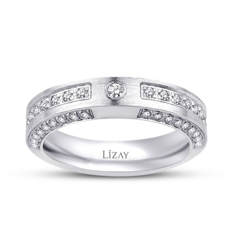 White Gold Half-Eternity Wedding Band