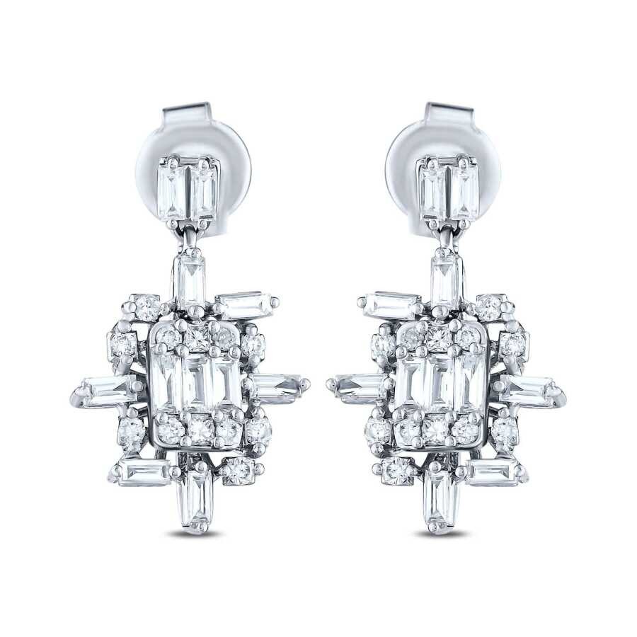 0.57 Carat Diamond Baguette Earrings