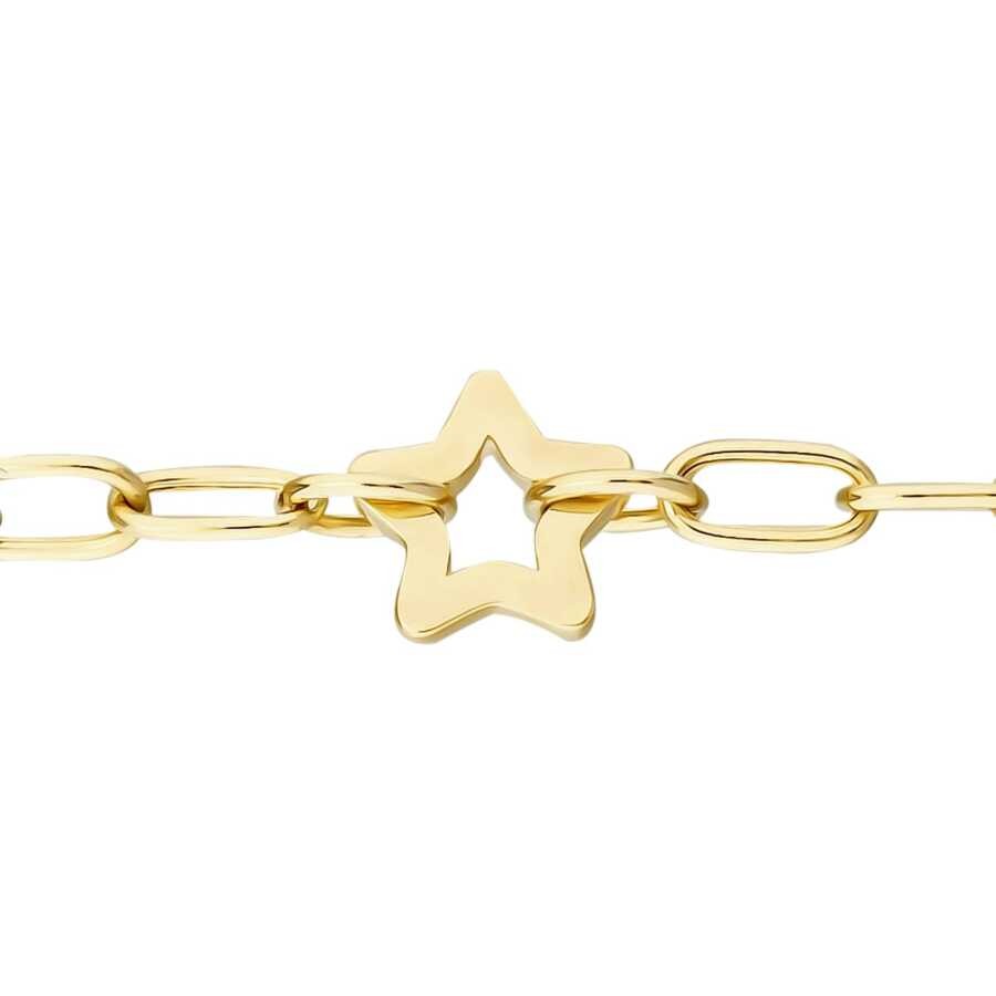 Gold Star Double Chain Bracelet