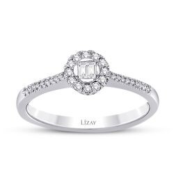 0.14 Carat Diamond Baguette Ring