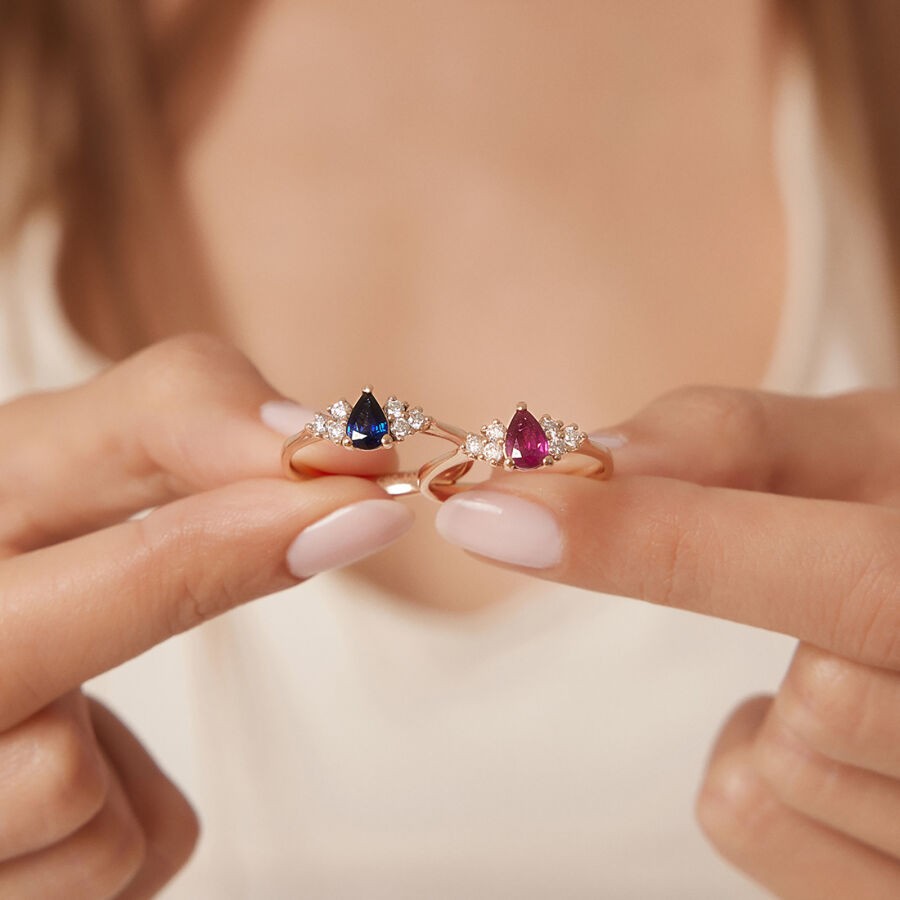 0.51 Carat Diamond Ruby Ring