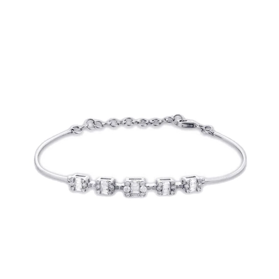 0.60 Carat Diamond Baguette Bangle