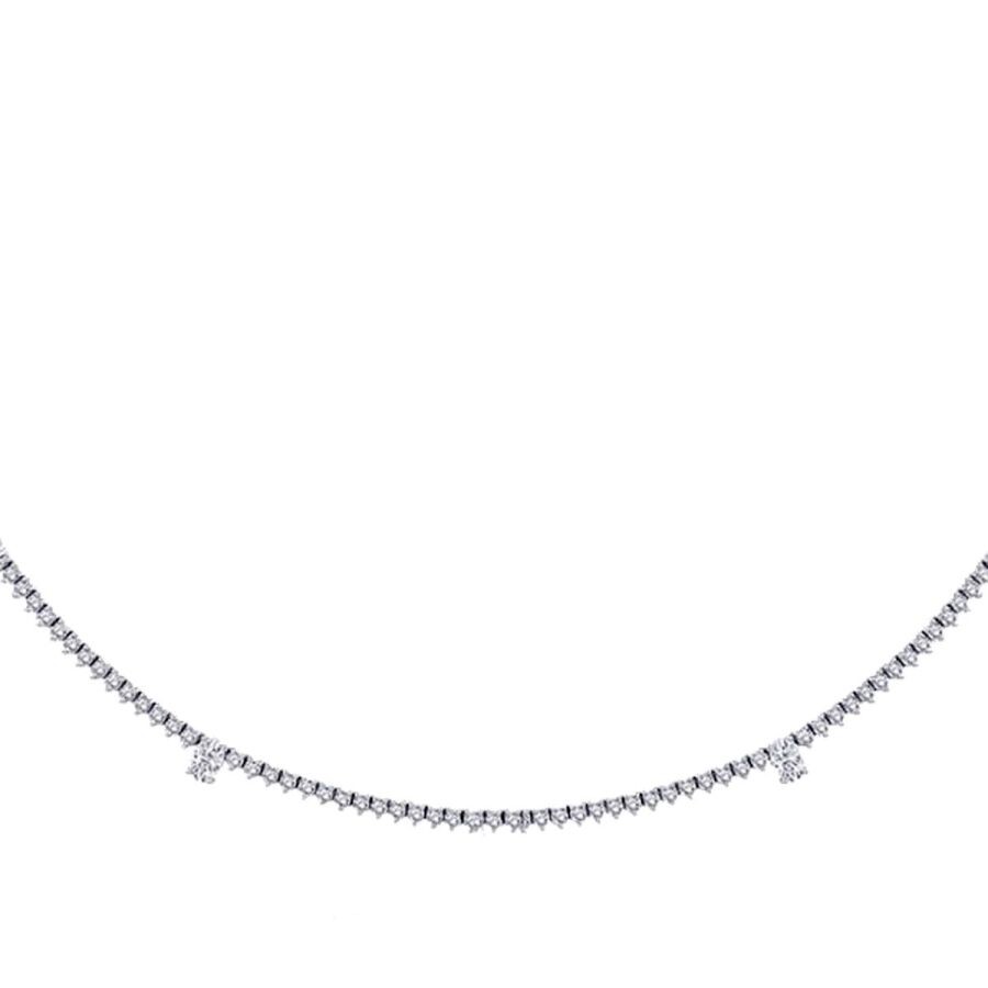 7.40 Carat Diamond Tennis Necklace