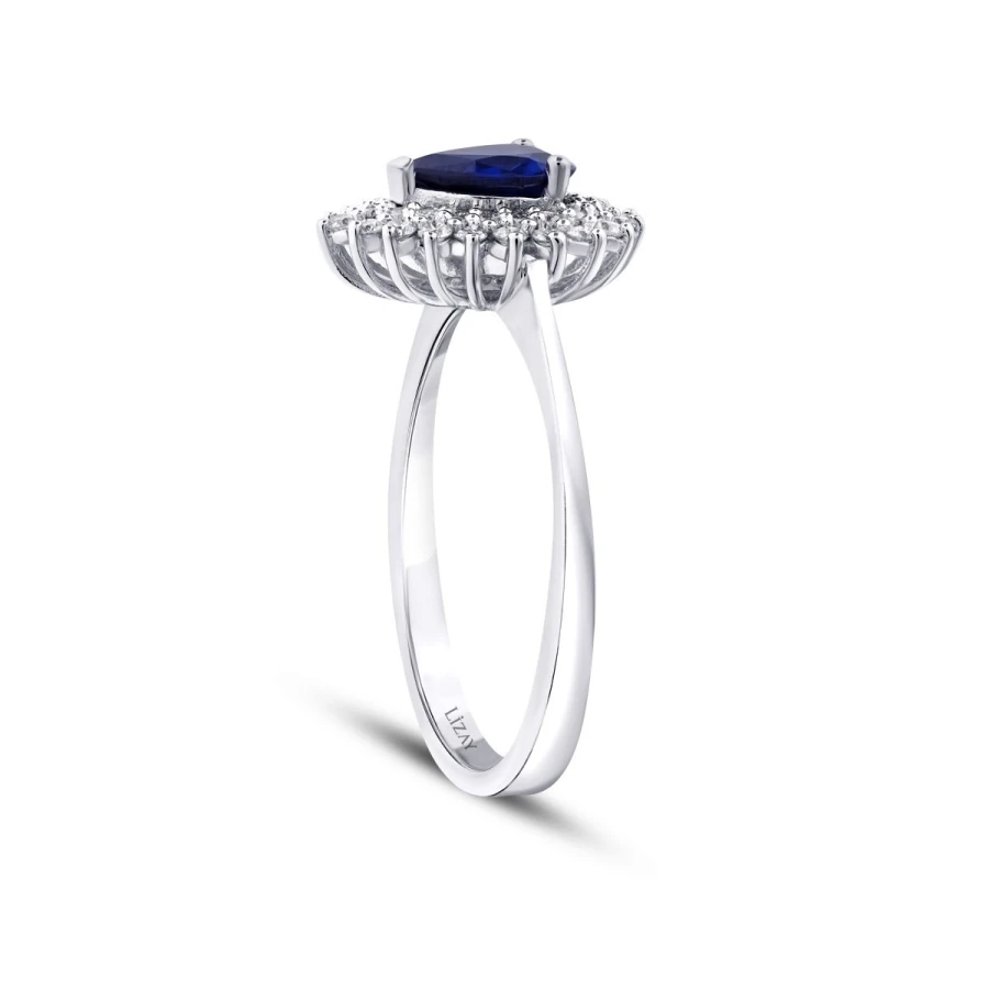 0.96 Carat Diamond Sapphire Ring