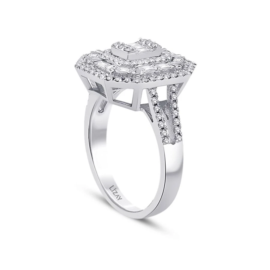 0.74 Carat Diamond Baguette Ring