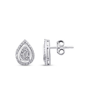0.31 Carat Diamond Baguette Earrings