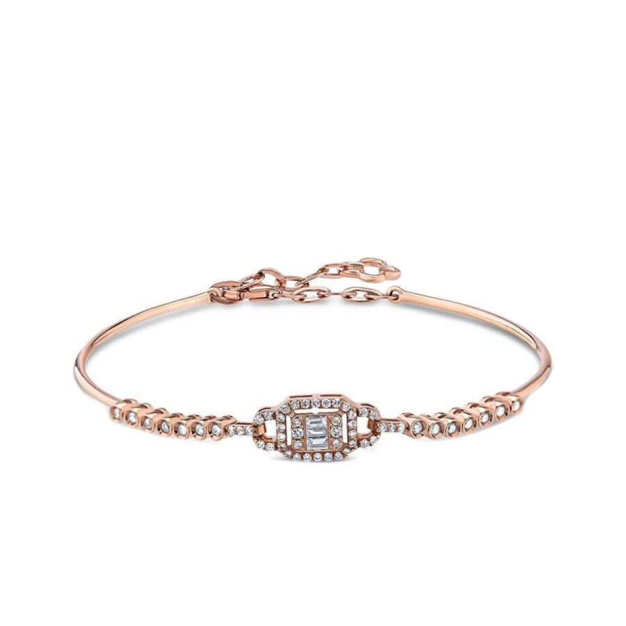 0.38 Carat Diamond Baguette Bangle