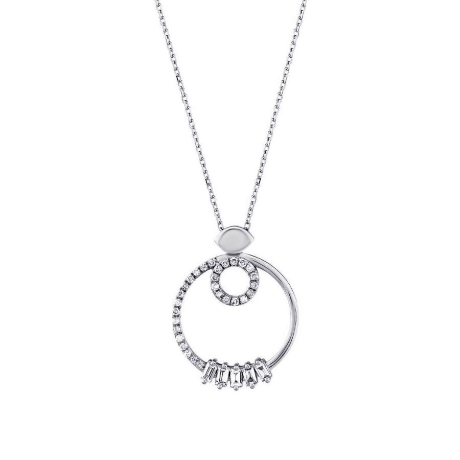 0.25 Carat Diamond Baguette Necklace
