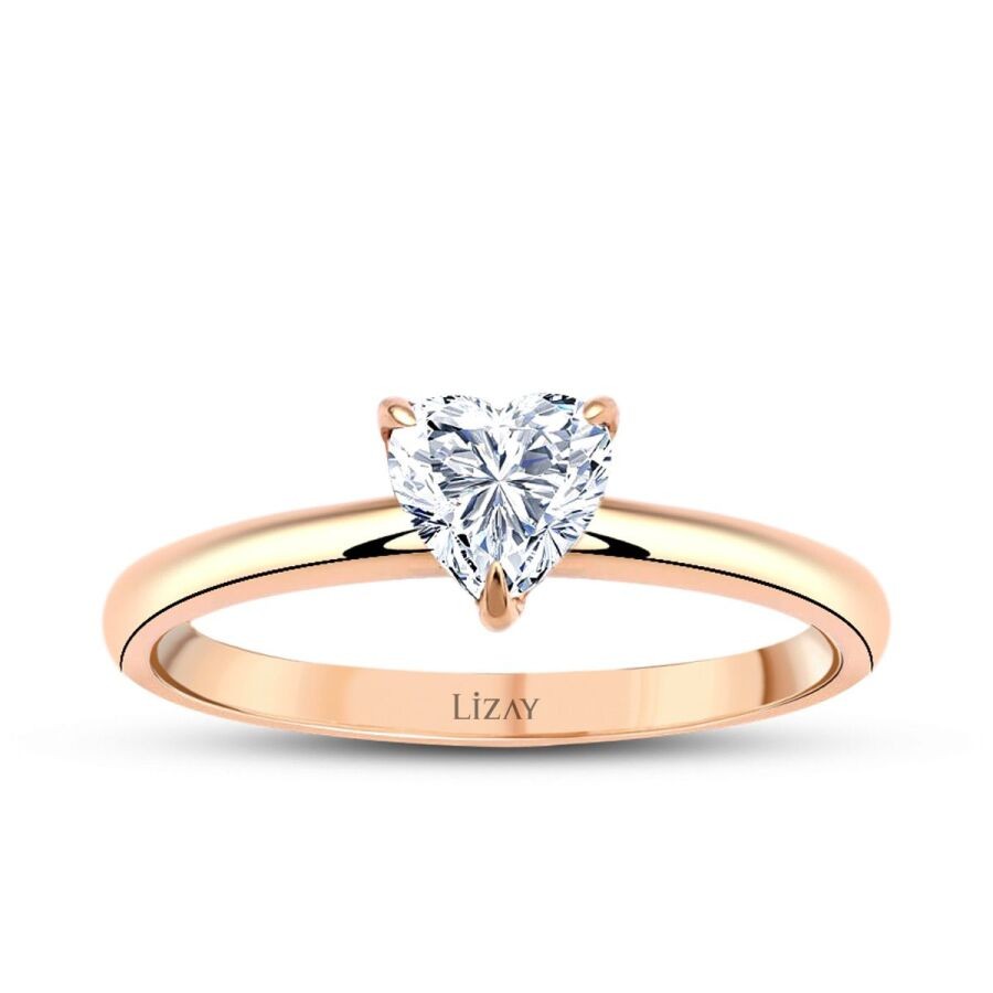 0.50 Carat Diamond Heart Cut Solitaire Engagement Ring