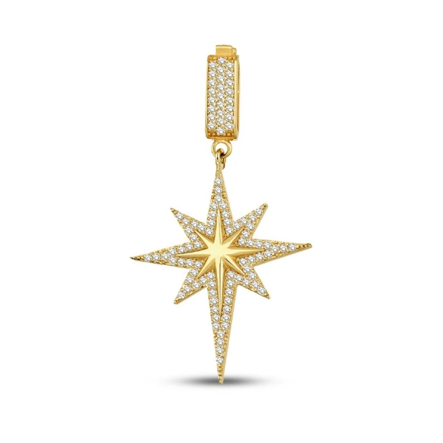Gold North Star Charm