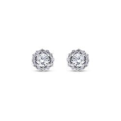 0.37 Carat Diamond Solitaire Earrings