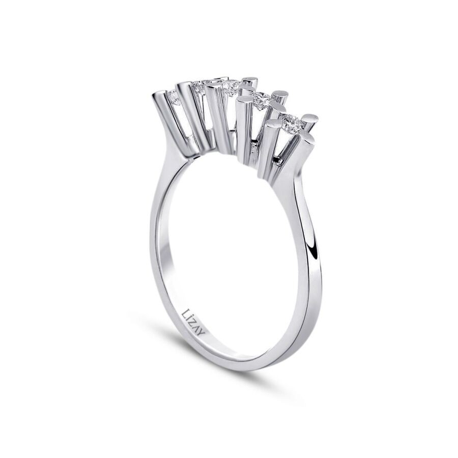 0,25 Karat Diamant Fünf-Stein Ring