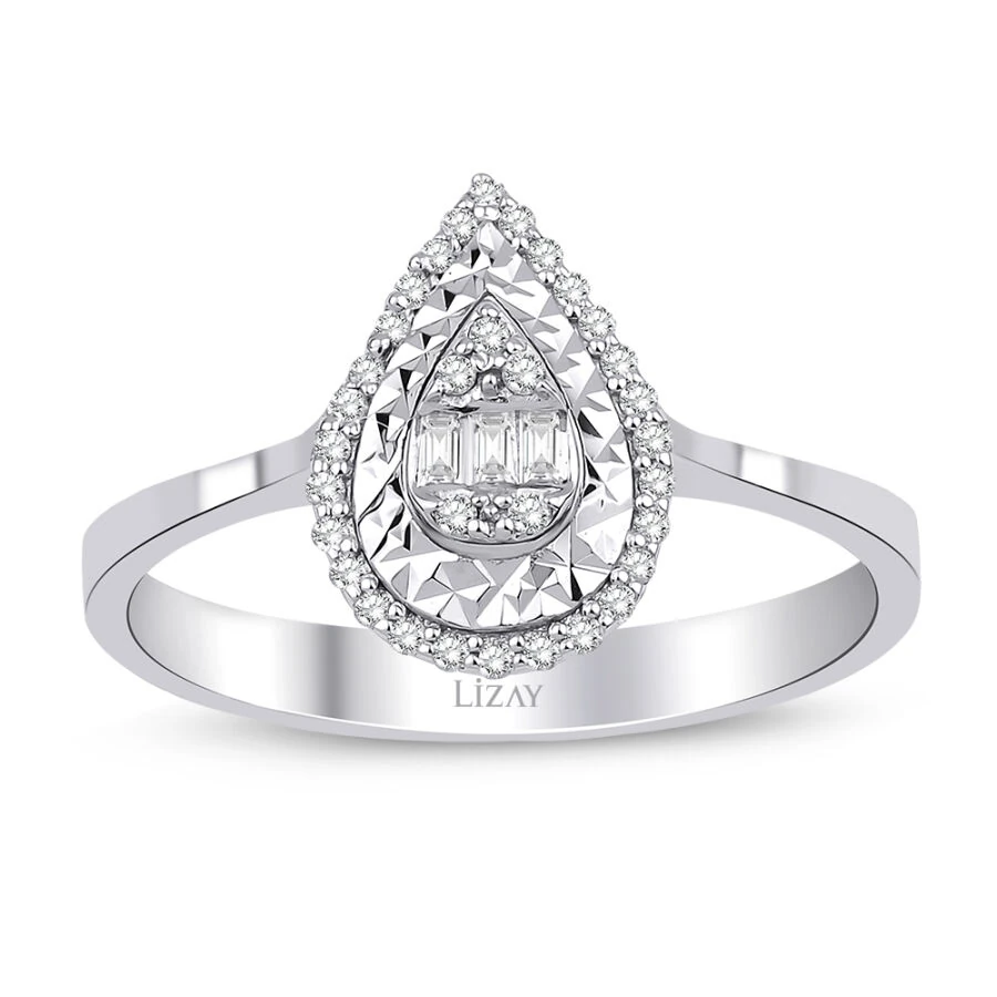 0.11 Carat Diamond Baguette Ring