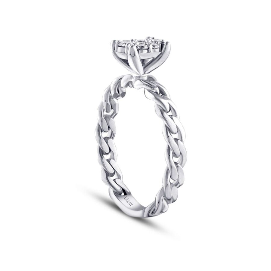 0,23 Karat Diamant Kettenring