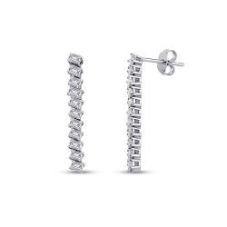 1,97 Karat Diamant Tennis Ohrringe