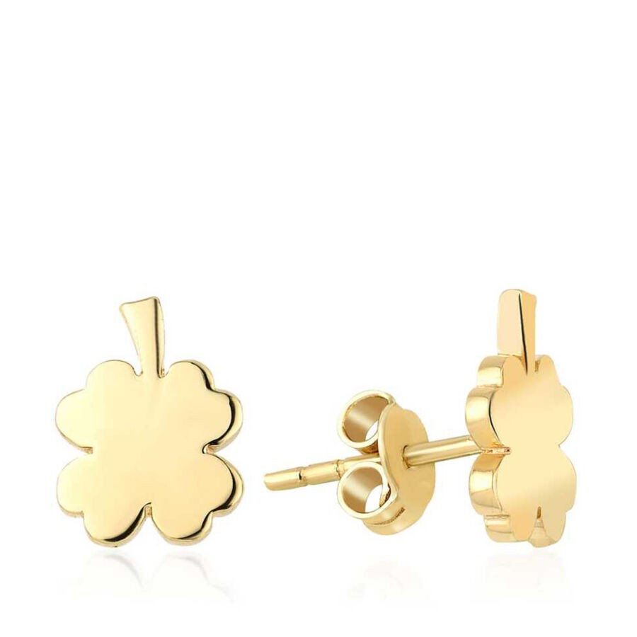 Gold Clover Earrings