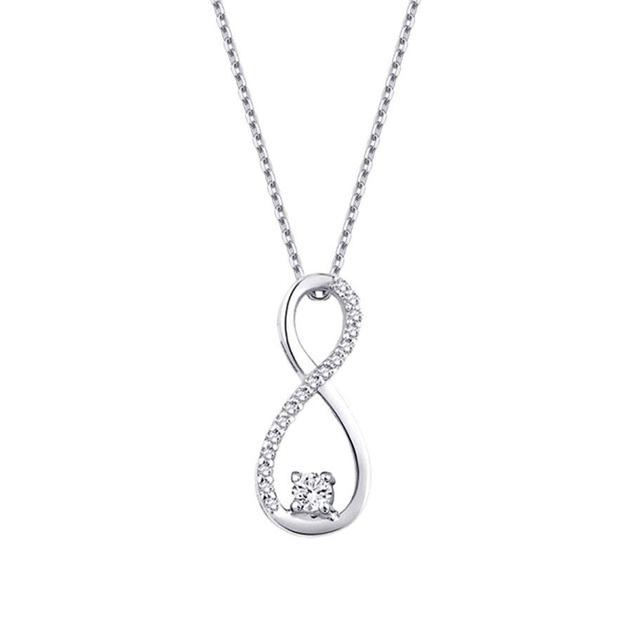 0.11 Carat Diamond Infinity Necklace
