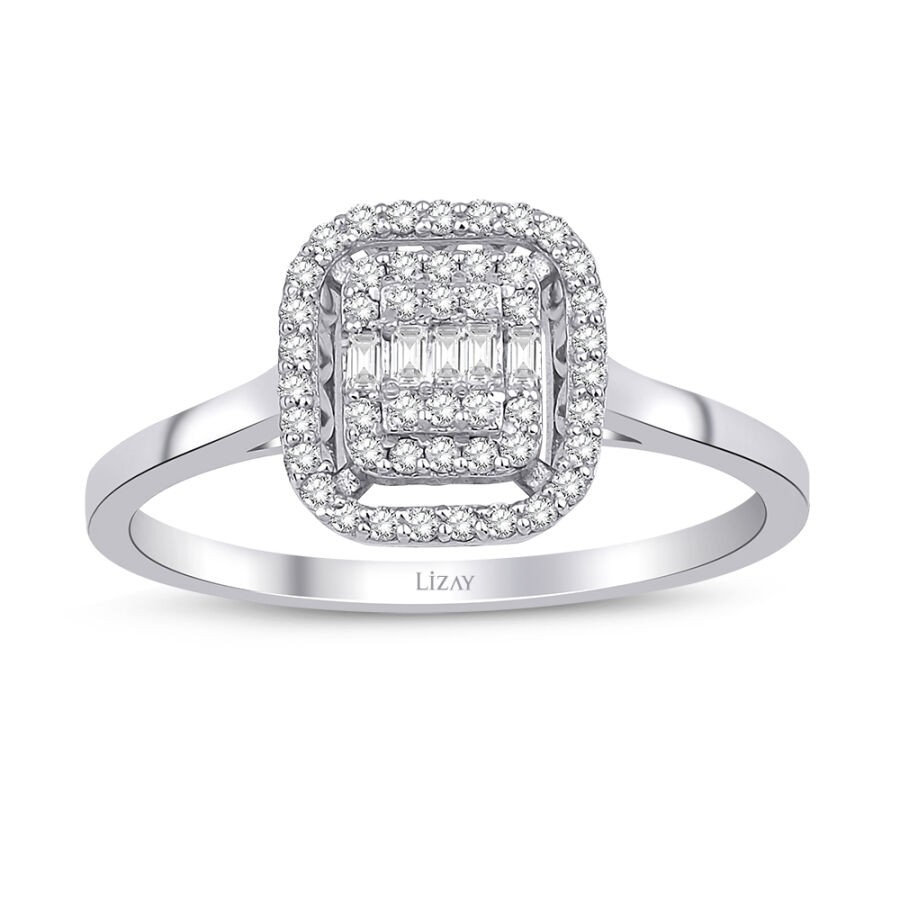 0.18 Carat Diamond Baguette Ring