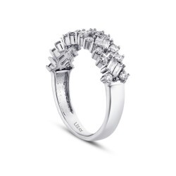 0.83 Carat Diamond Baguette Ring