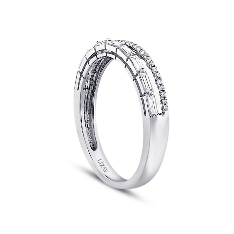 0.33 Carat Diamond Baguette Half-Eternity Ring
