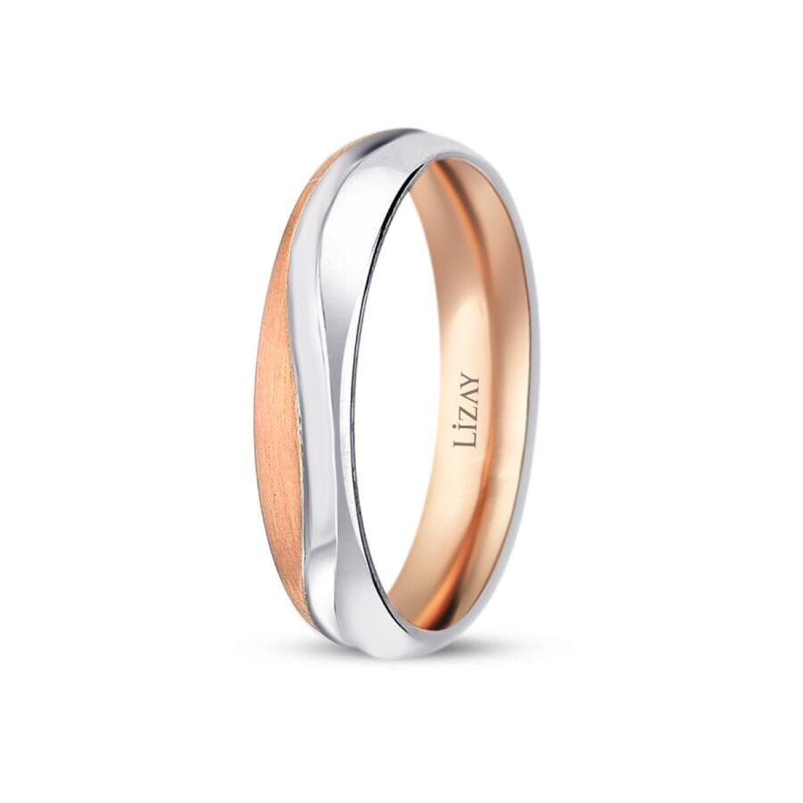 Classic Gold Two-Tone Wedding Band