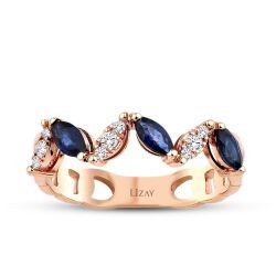 0.62 Carat Diamond Sapphire Ring