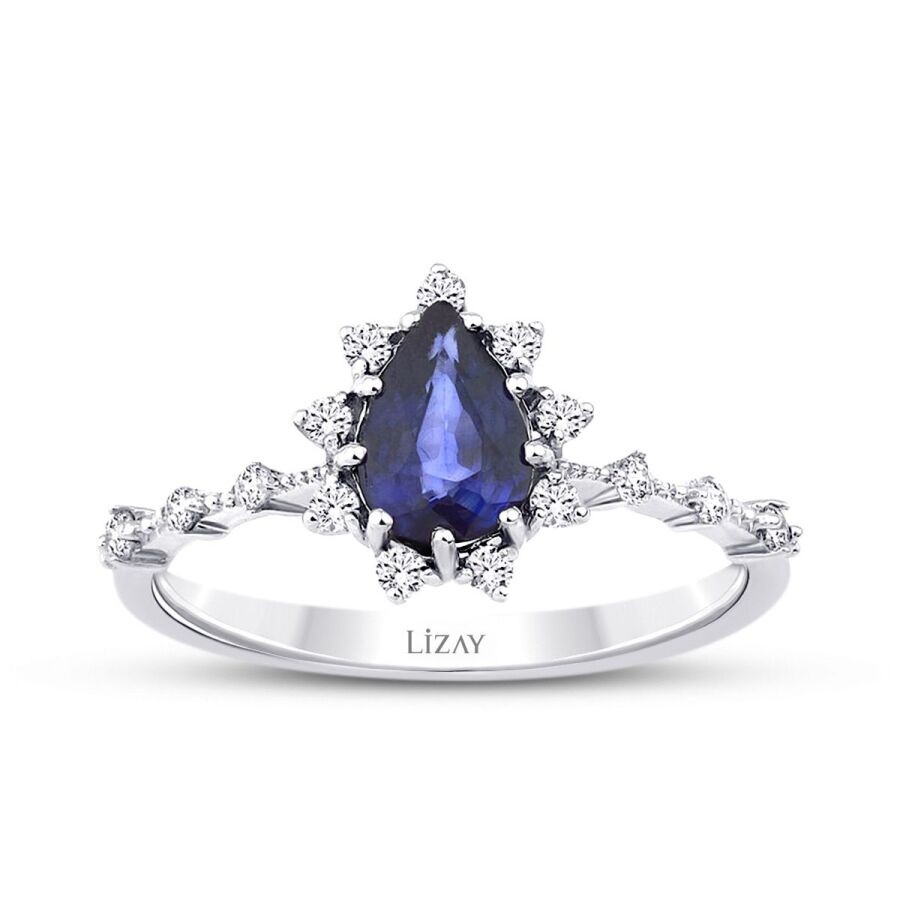 0.92 Carat Diamond Sapphire Ring