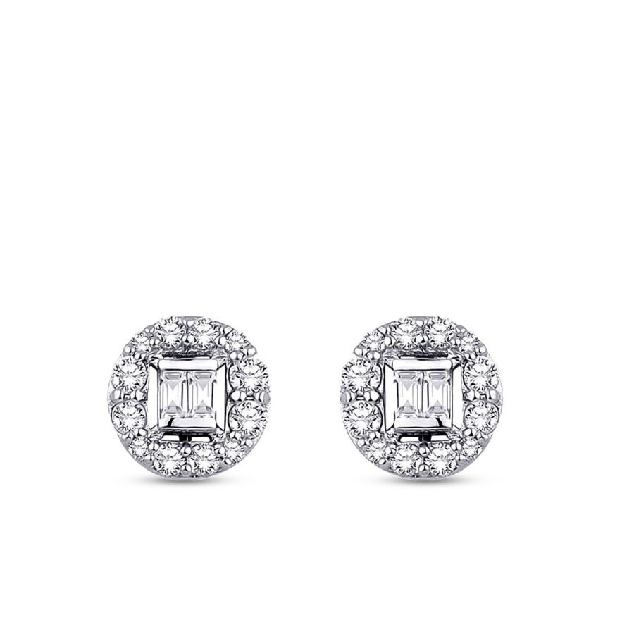 0.33 Carat Diamond Baguette Earrings