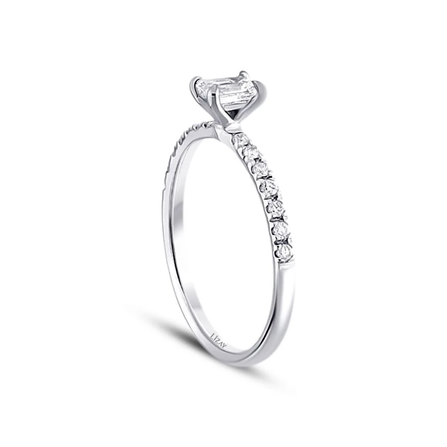 0.42 Carat Diamond Emerald Cut Ring