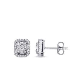 0,29 Karat Diamant Baguette Ohrringe