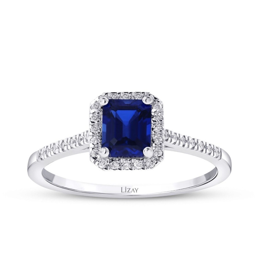 1.07 Carat Diamond Sapphire Ring