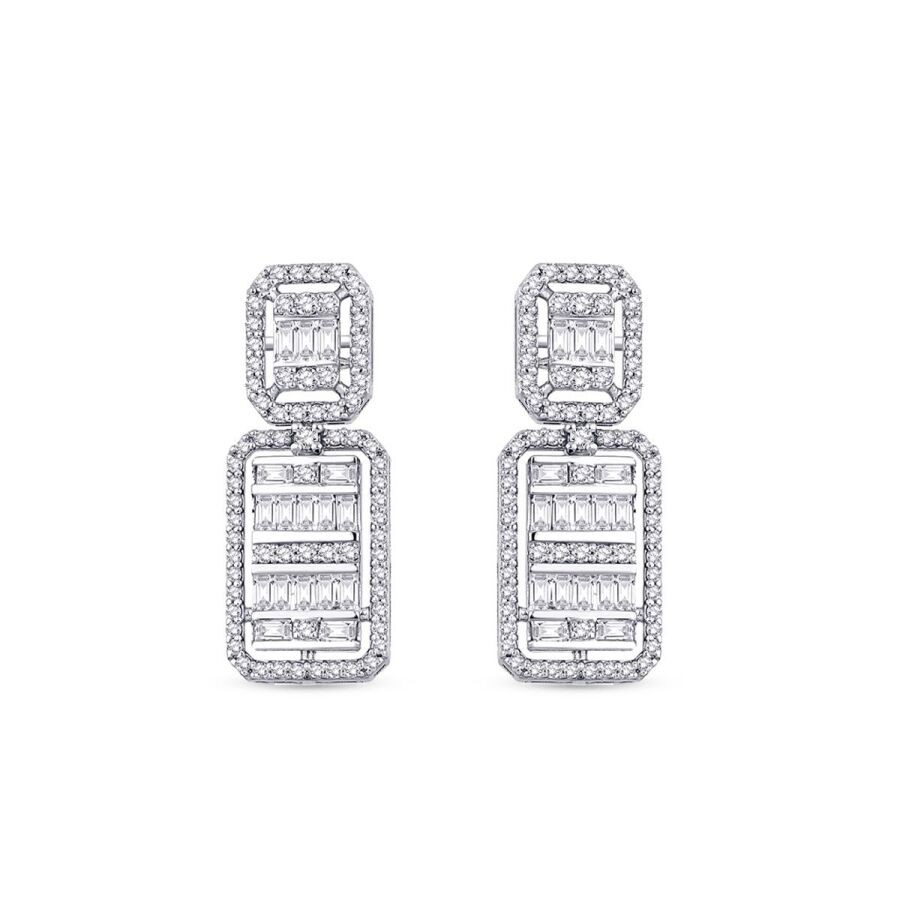 1.14 Carat Diamond Baguette Earrings