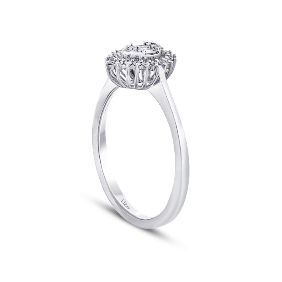 0.22 Carat Diamond Pear Ring