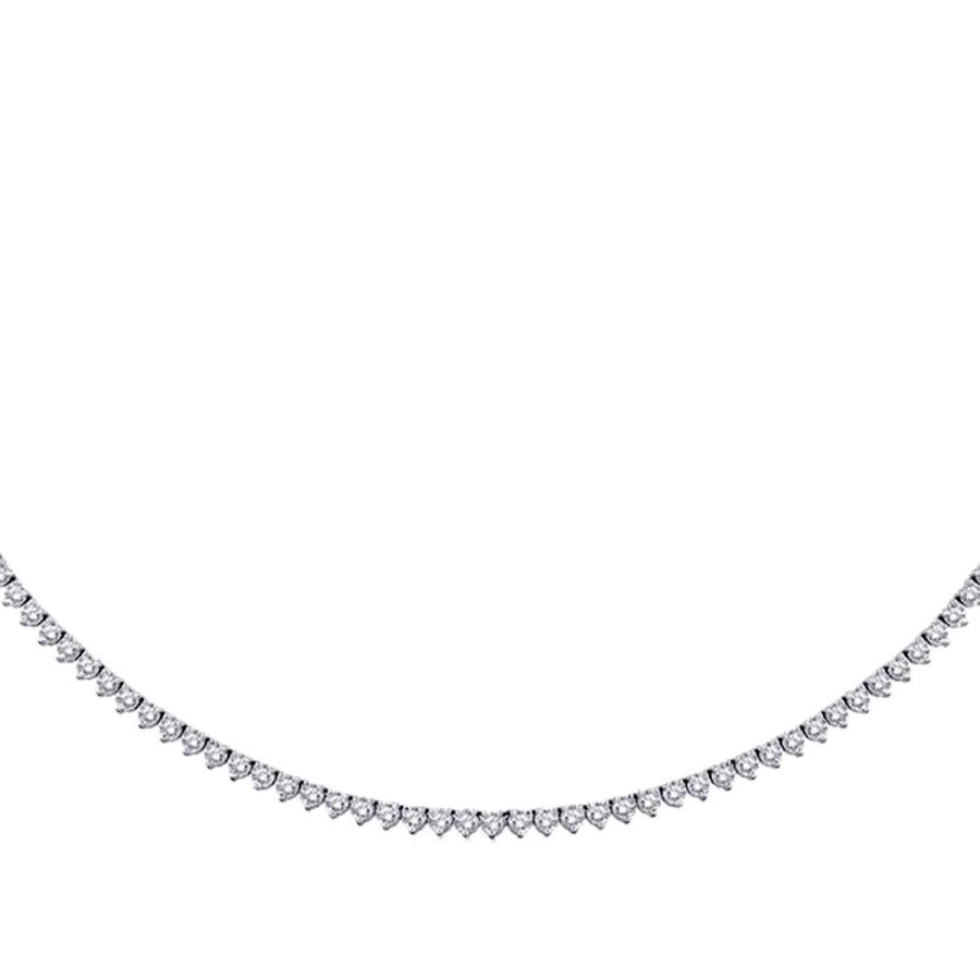 3.21 Carat Diamond Tennis Necklace