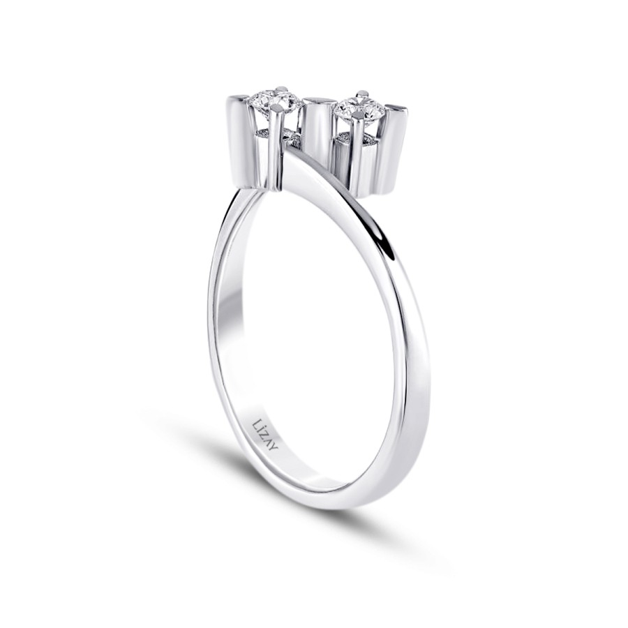 0.16 Carat Diamond You and Me Engagement Ring
