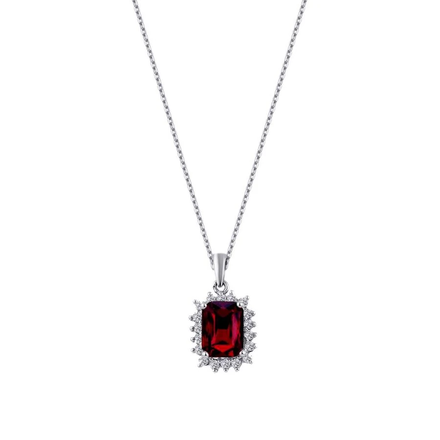 1.27 Carat Diamond Ruby Necklace