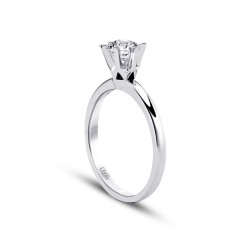 0.50 Carat Diamond Round Solitaire Engagement Ring