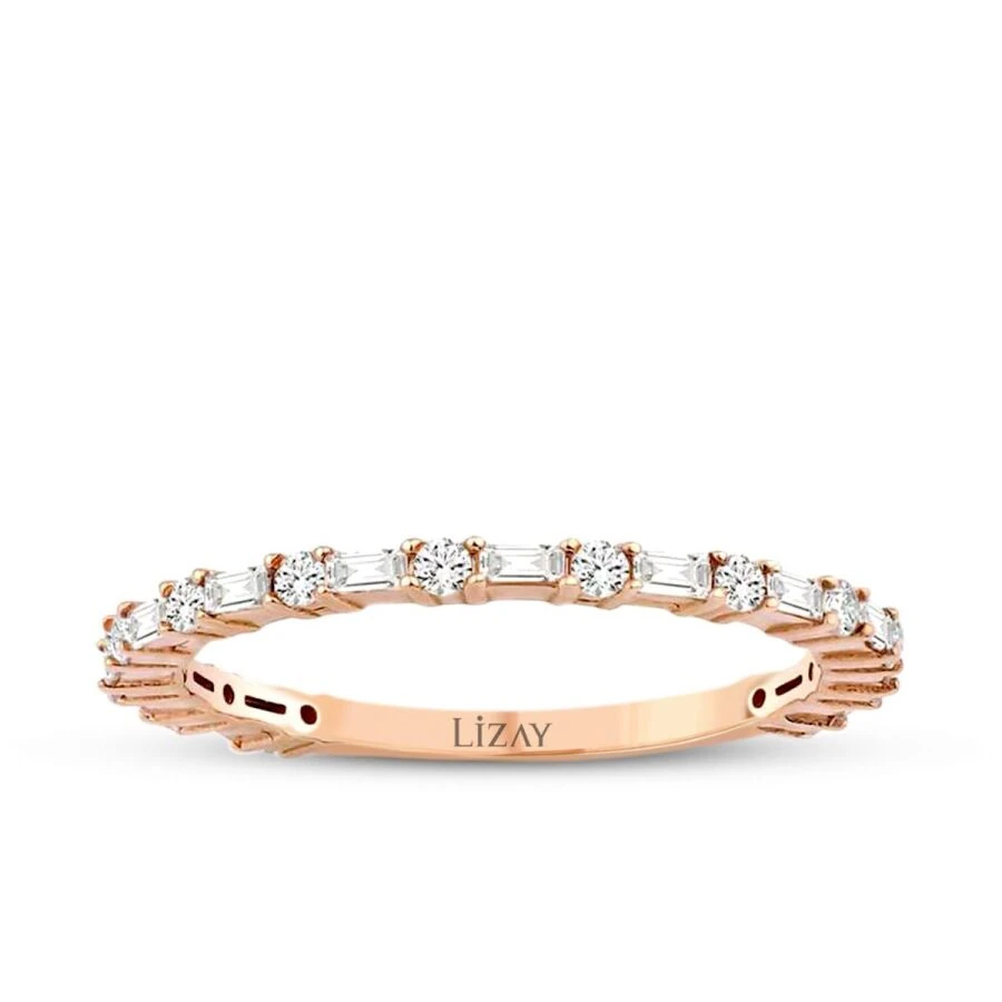 0.38 Carat Diamond Baguette Half-Eternity Ring