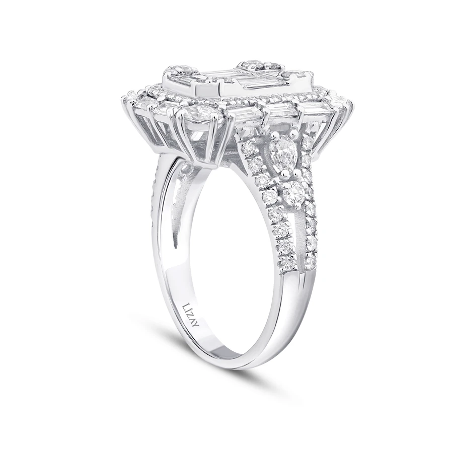 1.68 Carat Diamond Baguette Ring