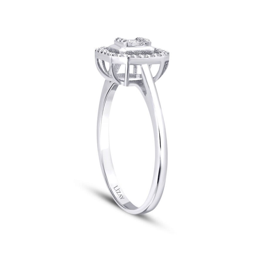 0.18 Carat Diamond Baguette Ring