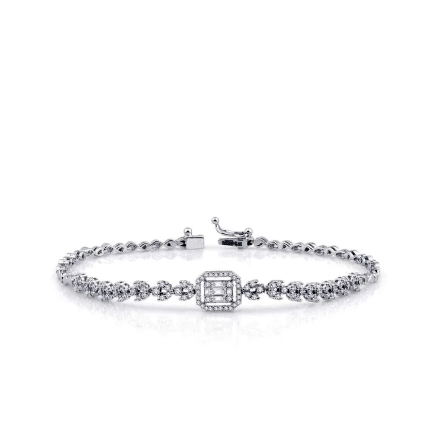 0.90 Carat Diamond Baguette Bracelet