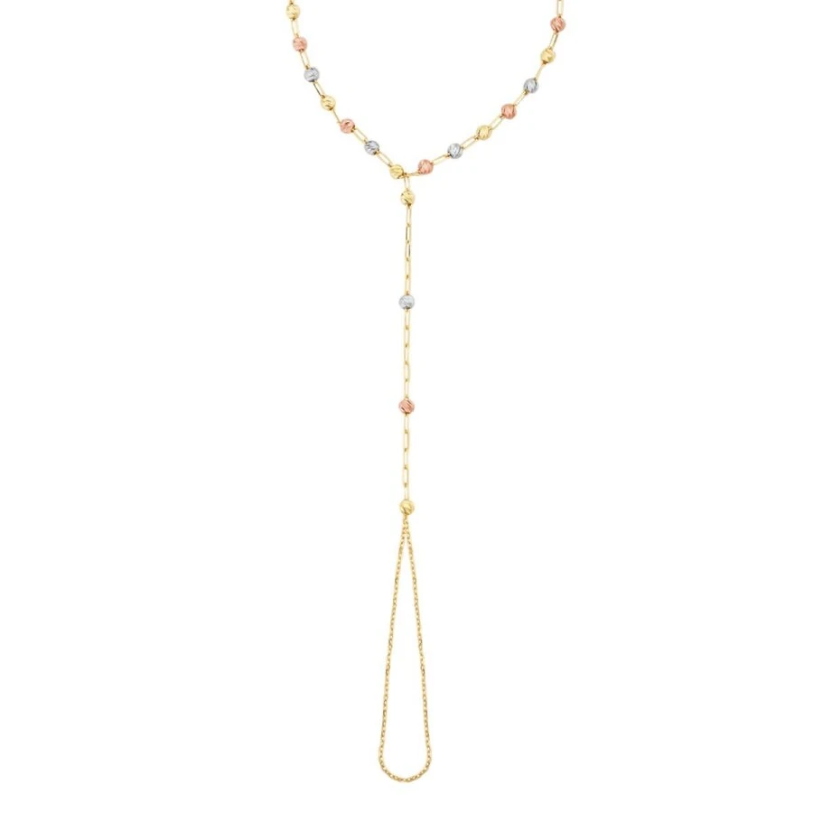 Gold Ball Paperclip Chain Hand Chain Bracelet