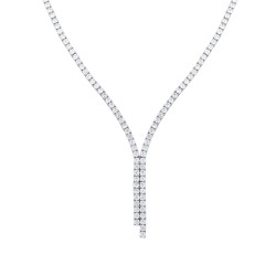 Gold Double Row Stone Necklace