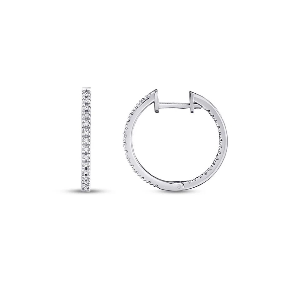 0.29 Carat Diamond Hoop Earrings